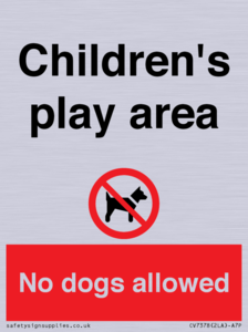 Children's play area. No dogs allowed